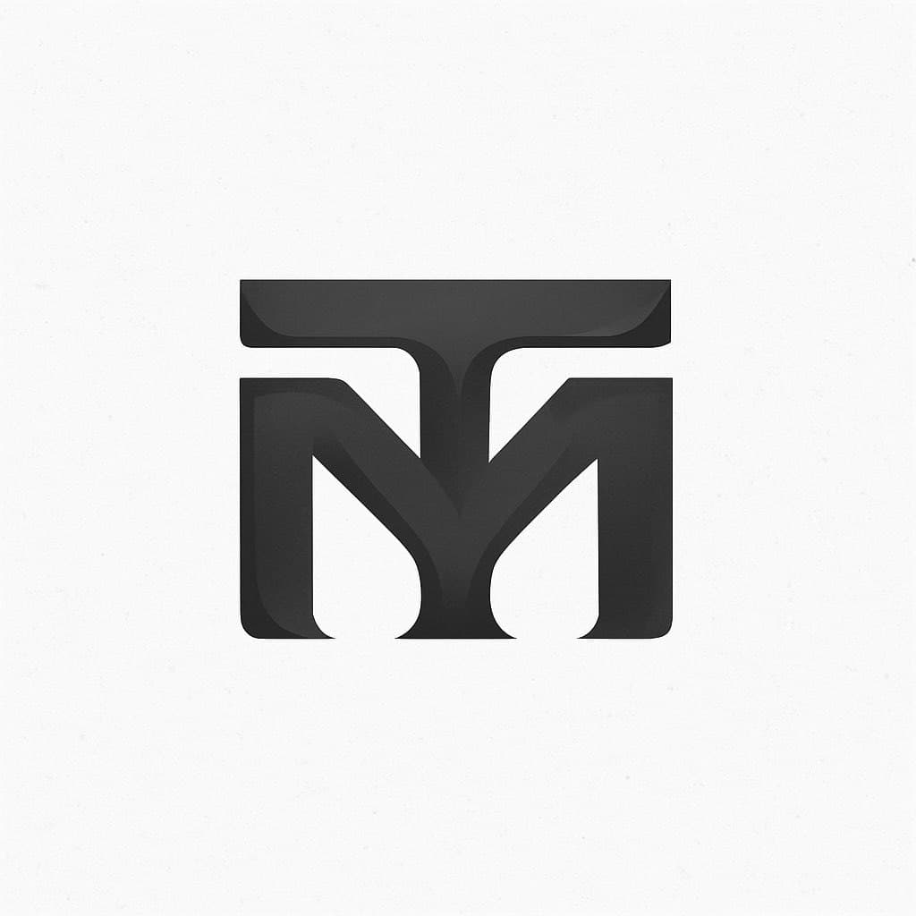 ScadMeta TM monogram Black TM monogram on a cream field